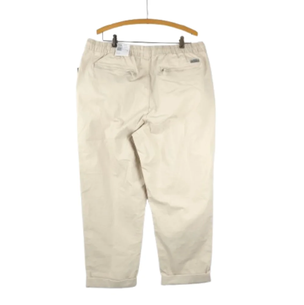 Ocean Coast Draw String Elastic Waist Cuffed Athleisure Nautical Large Pant